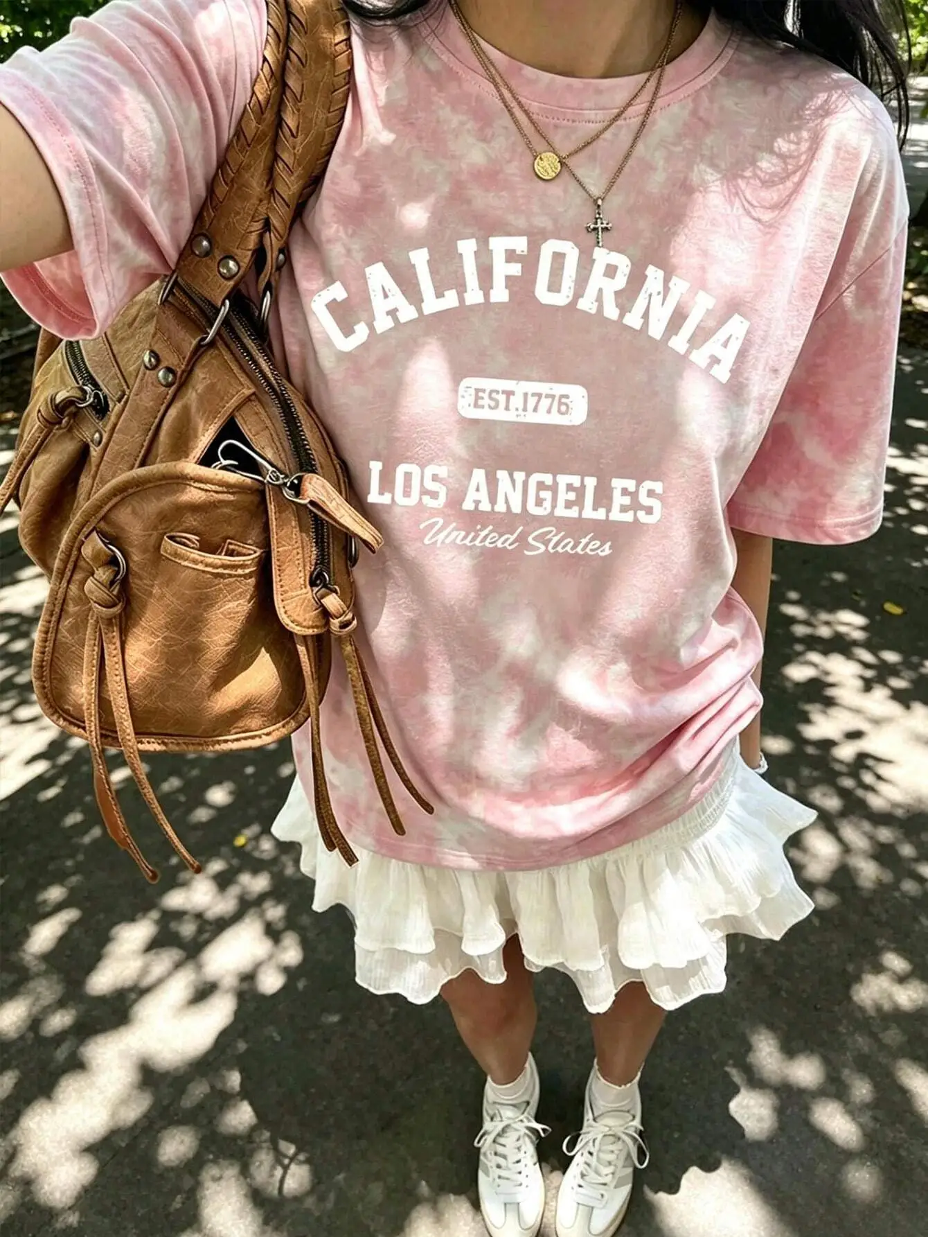 T-shirt à manches courtes col rond rose pour femme, 100% coton tricoté, couleur unie, décontracté, respirant, à porter au printemps